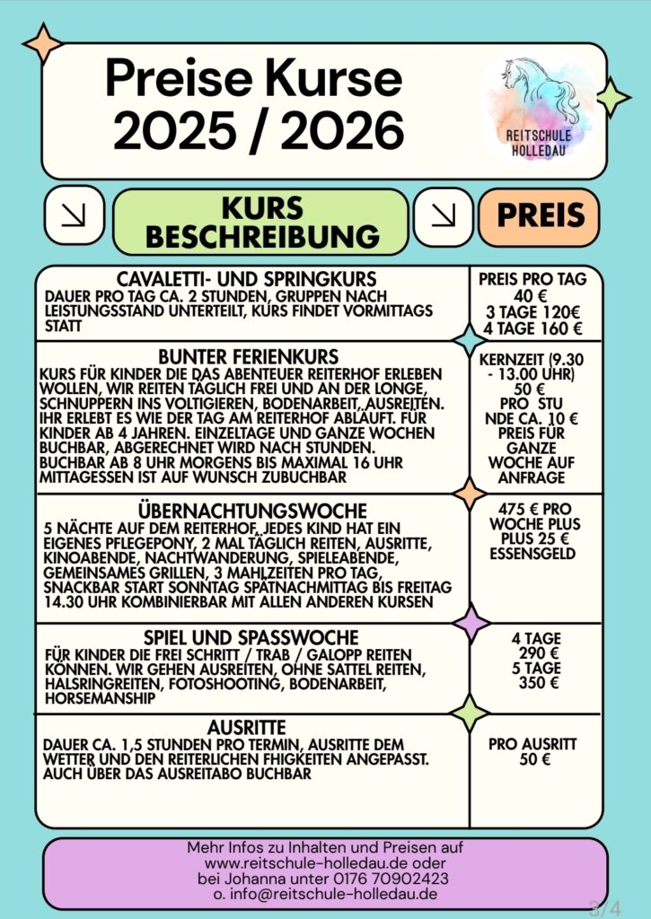 Preise Kurse 2026